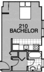 a floor plan of a bedroom apartment